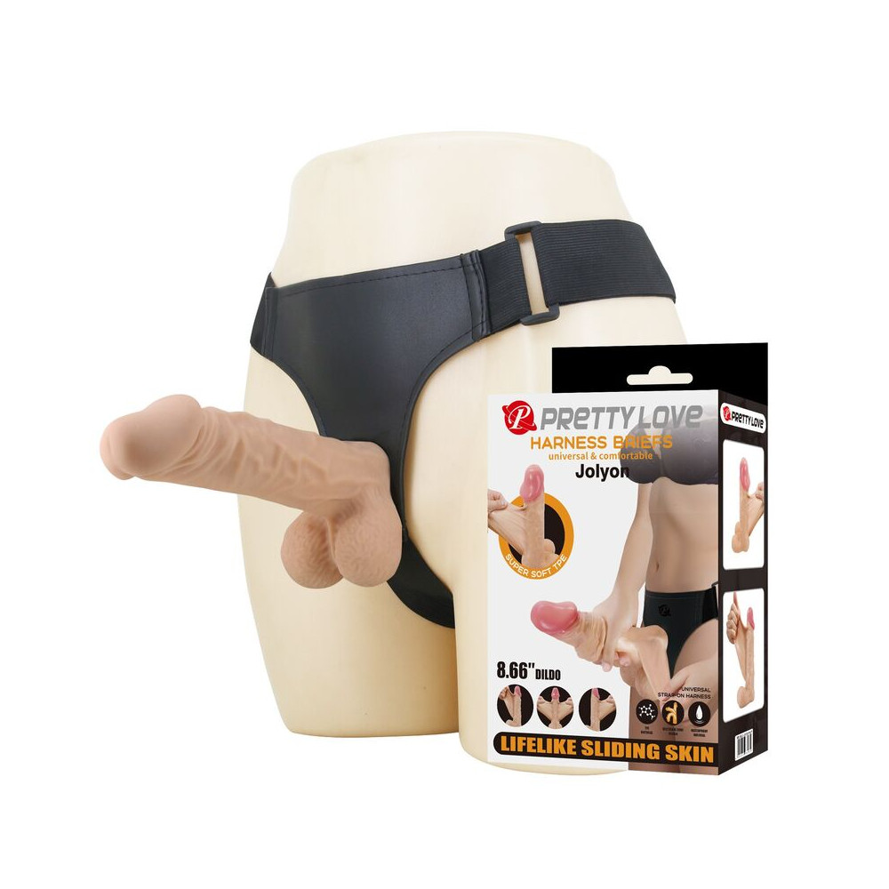 JOLYON ARNÉS CON DILDO FLEXIBLE 22 CM Ø 4,8 CM COLOR NATURAL
