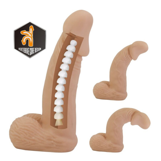 ZANE ARNÉS CON DILDO FLEXIBLE 17 CM Ø 4,3 CM COLOR NATURAL