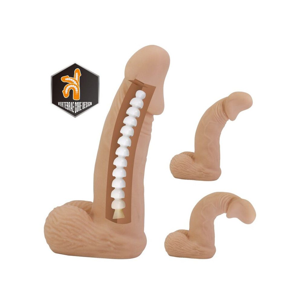 ZANE ARNÉS CON DILDO FLEXIBLE 17 CM Ø 4,3 CM COLOR NATURAL