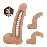 ZANE ARNÉS CON DILDO FLEXIBLE 17 CM Ø 4,3 CM COLOR NATURAL