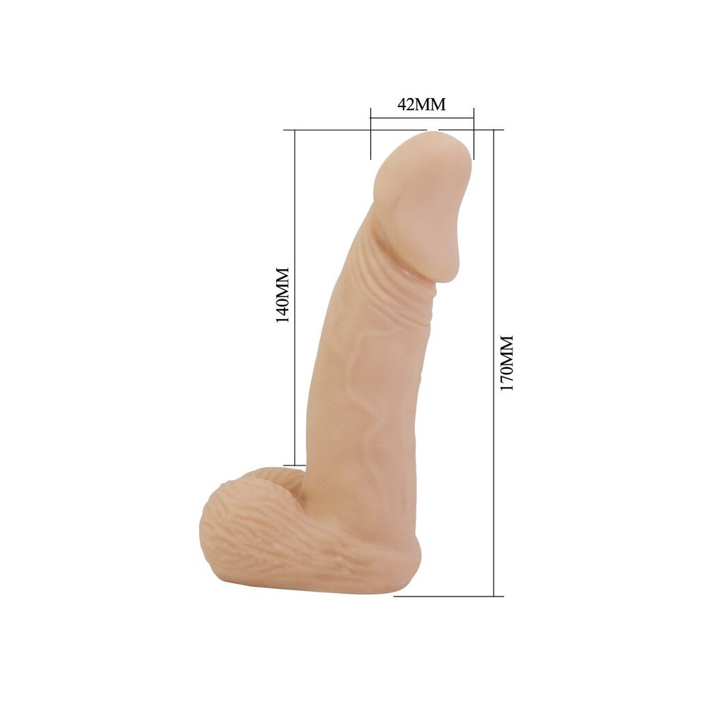 ZANE ARNÉS CON DILDO FLEXIBLE 17 CM Ø 4,3 CM COLOR NATURAL