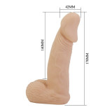 ZANE ARNÉS CON DILDO FLEXIBLE 17 CM Ø 4,3 CM COLOR NATURAL
