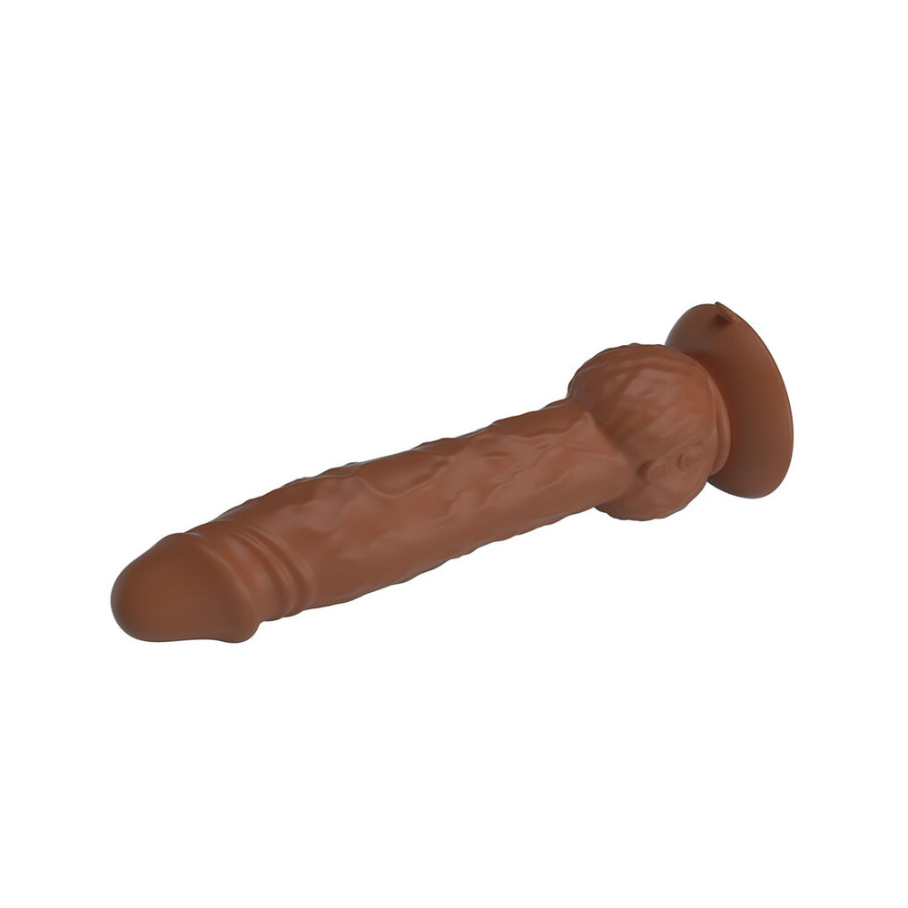 Eren Dildo Con Empuje 20,5 cm Marrón