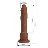 Eren Dildo Con Empuje 20,5 cm Marrón