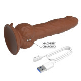 Eren Dildo Con Empuje 20,5 cm Marrón