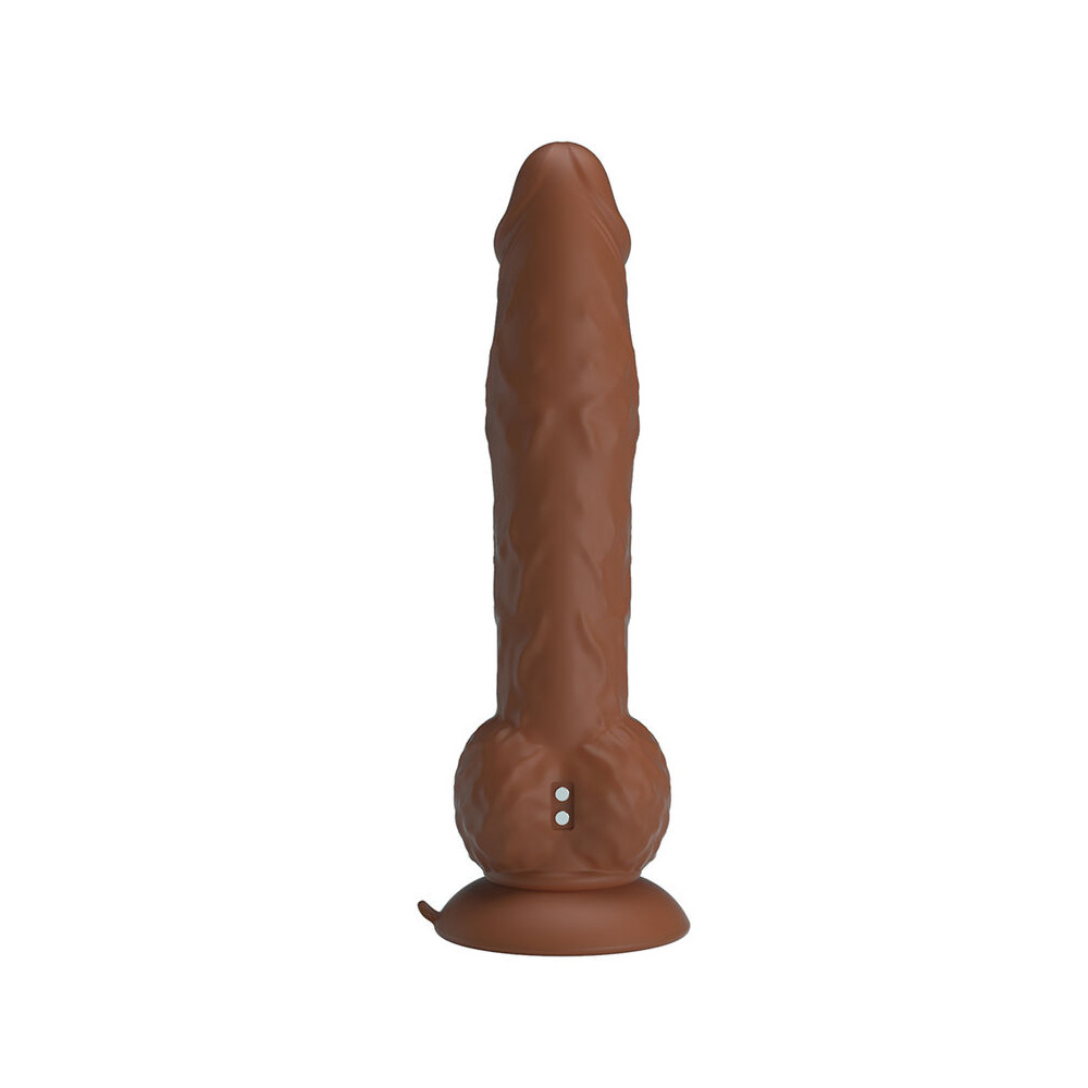 Eren Dildo Con Empuje 20,5 cm Marrón