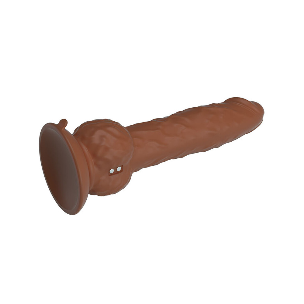 Eren Dildo Con Empuje 20,5 cm Marrón