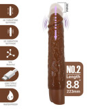 Kessler Dildo Vibrador Realista con Empuje Marrón