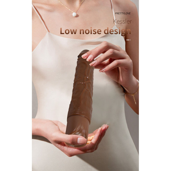 Kessler Dildo Vibrador Realista con Empuje Marrón