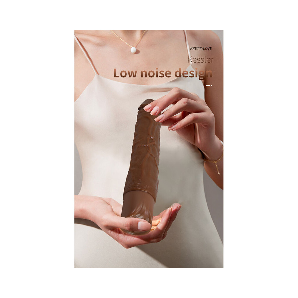 Kessler Dildo Vibrador Realista con Empuje Marrón