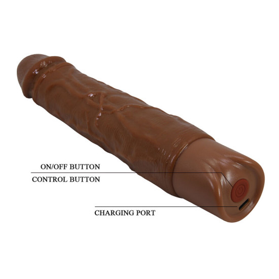 Kessler Dildo Vibrador Realista con Empuje Marrón