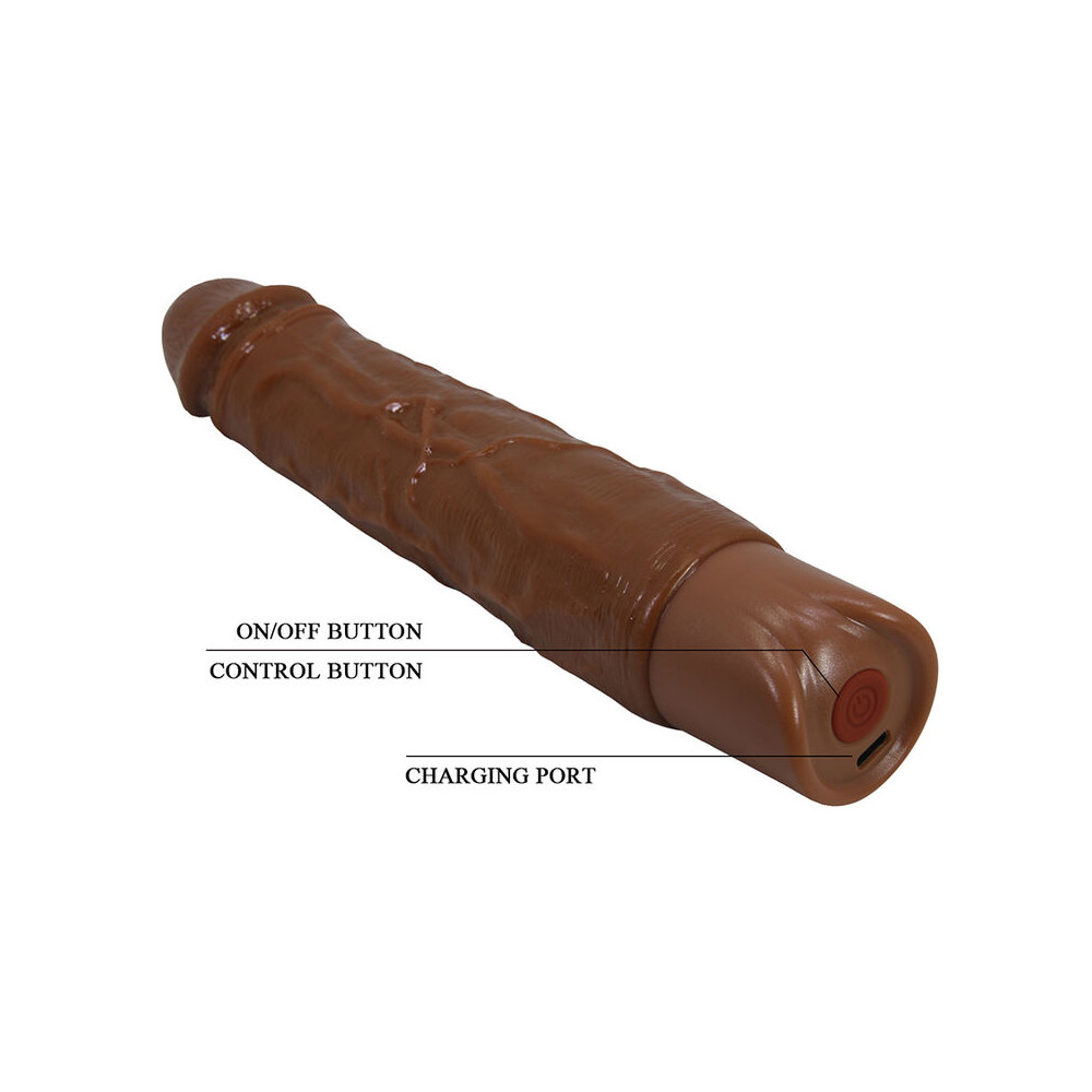 Kessler Dildo Vibrador Realista con Empuje Marrón