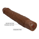 Kessler Dildo Vibrador Realista con Empuje Marrón
