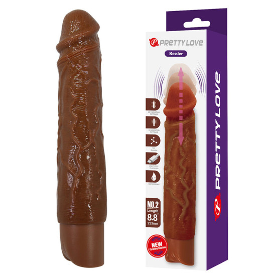 Kessler Dildo Vibrador Realista con Empuje Marrón