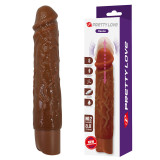 Kessler Dildo Vibrador Realista con Empuje Marrón