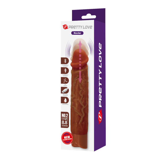 Kessler Dildo Vibrador Realista con Empuje Marrón