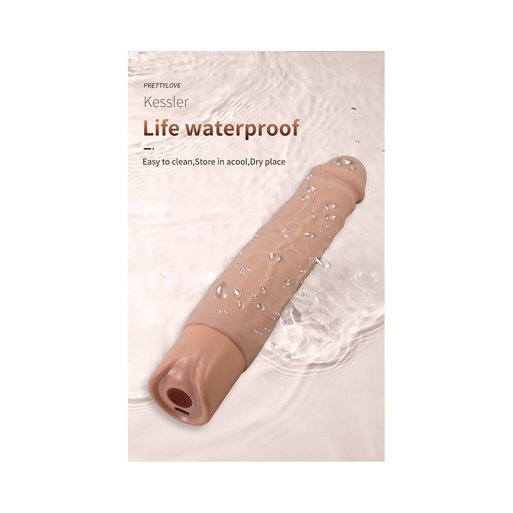 Kessler Dildo Vibrador Realista con Empuje 22 cm Natural