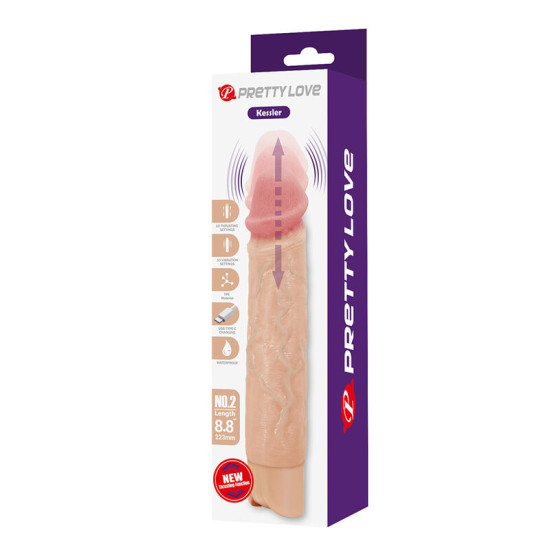 Kessler Dildo Vibrador Realista con Empuje 22 cm Natural