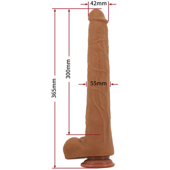 Viggo Dildo Realista 36,5 cm Marrón