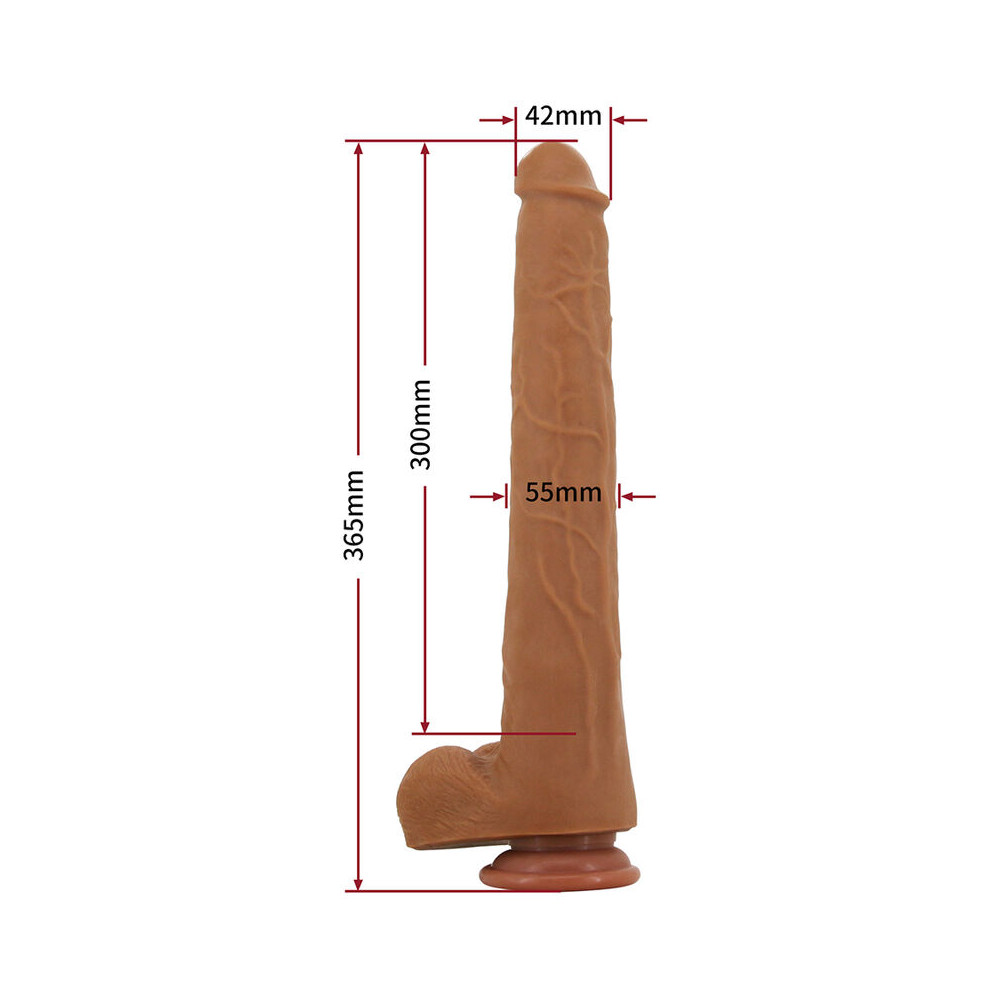 Viggo Dildo Realista 36,5 cm Marrón