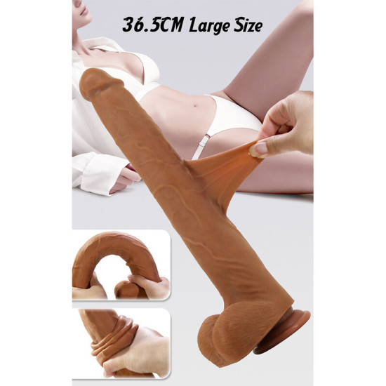 Viggo Dildo Realista 36,5 cm Marrón