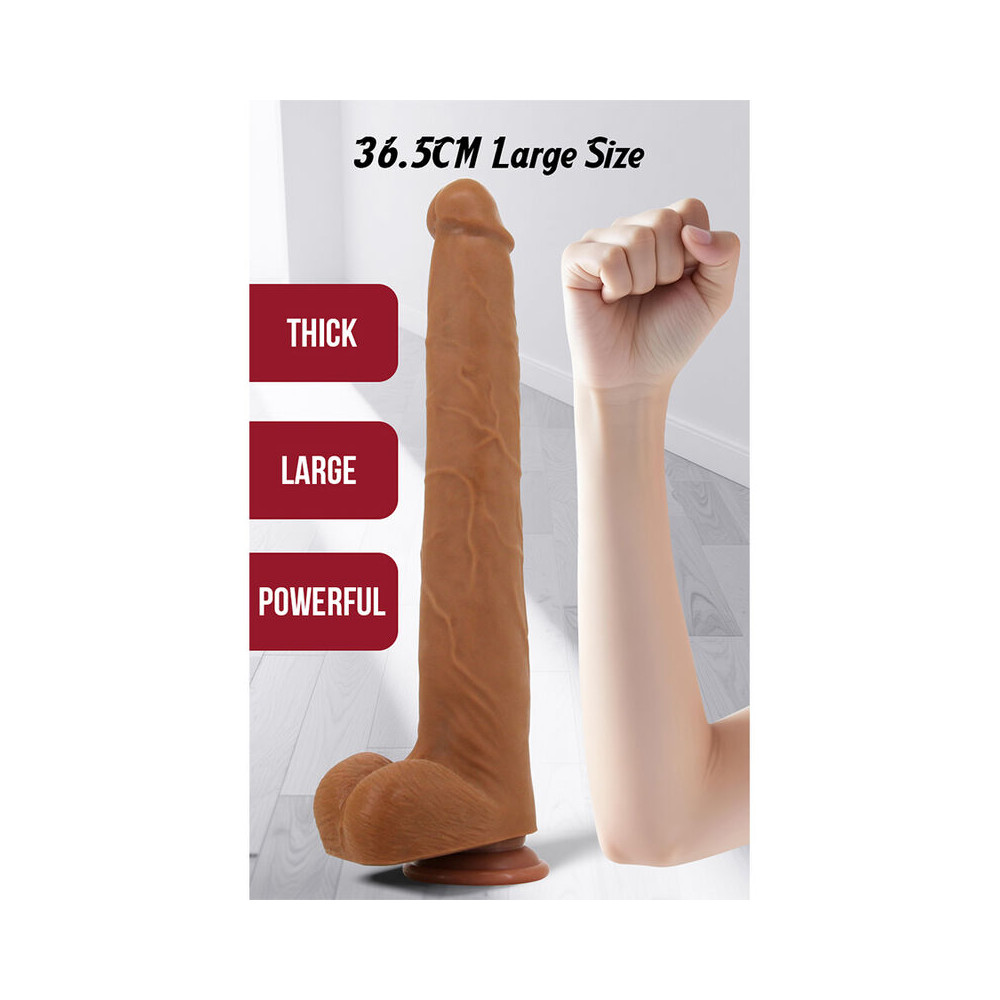 Viggo Dildo Realista 36,5 cm Marrón