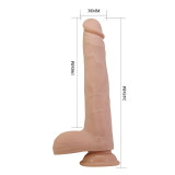 Nolan Dildo Vibrador Con Empuje y Rotación - Control Remoto Natural