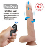 Nolan Dildo Vibrador Con Empuje y Rotación - Control Remoto Natural