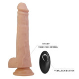 Miles Dildo Vibrador Con Empuje y Rotación 23,5 cm Control Remoto Natural