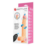 Miles Dildo Vibrador Con Empuje y Rotación 23,5 cm Control Remoto Natural