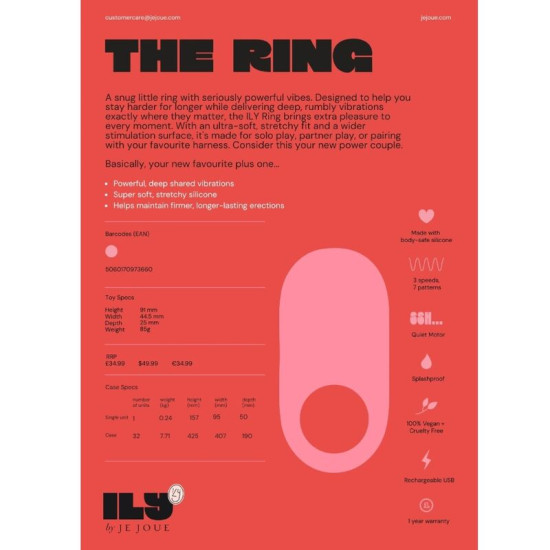ILY COCK RING ANILLO VIBRADOR PARA PENE
