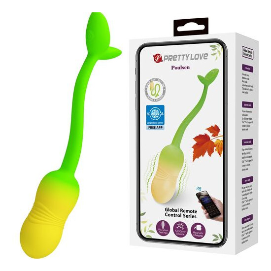 Pulsen Huevo vibrador con App Verde y Amarillo