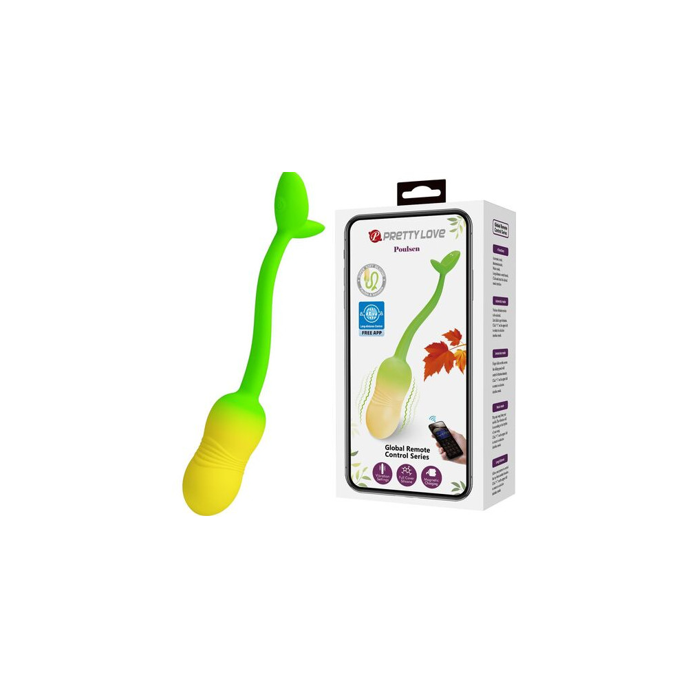 Pulsen Huevo vibrador con App Verde y Amarillo