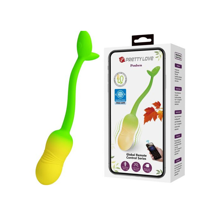 Pulsen Huevo vibrador con App Verde y Amarillo