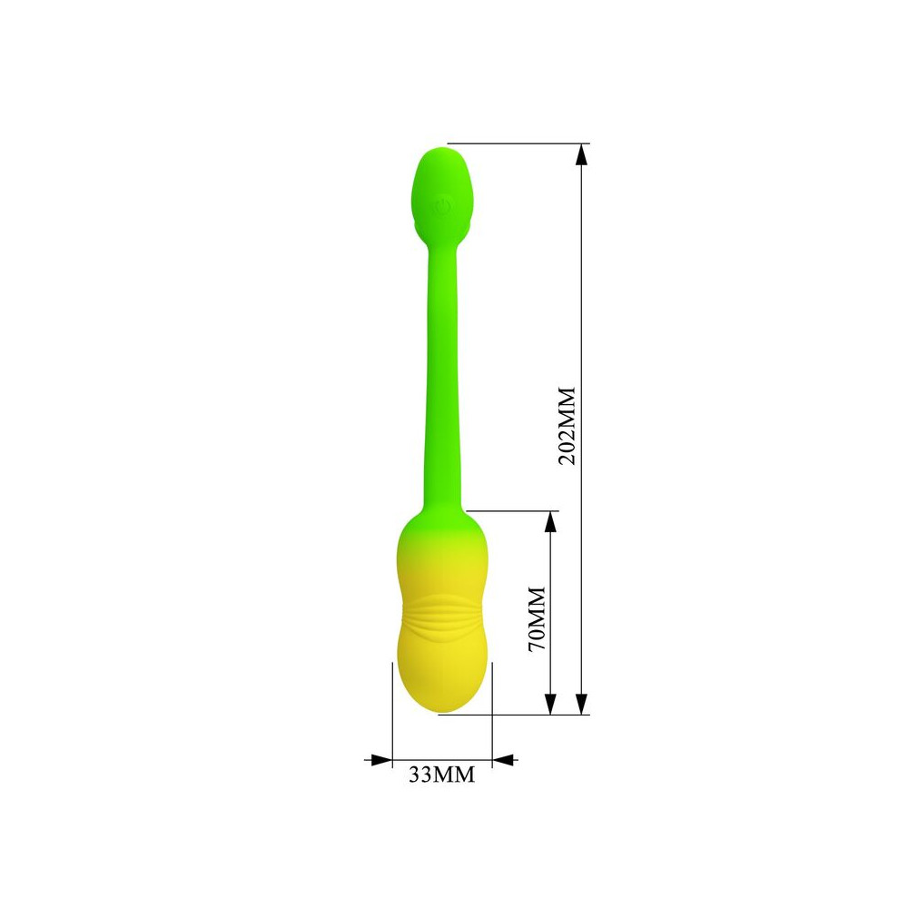 Pulsen Huevo vibrador con App Verde y Amarillo