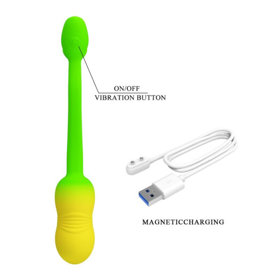 Pulsen Huevo vibrador con App Verde y Amarillo