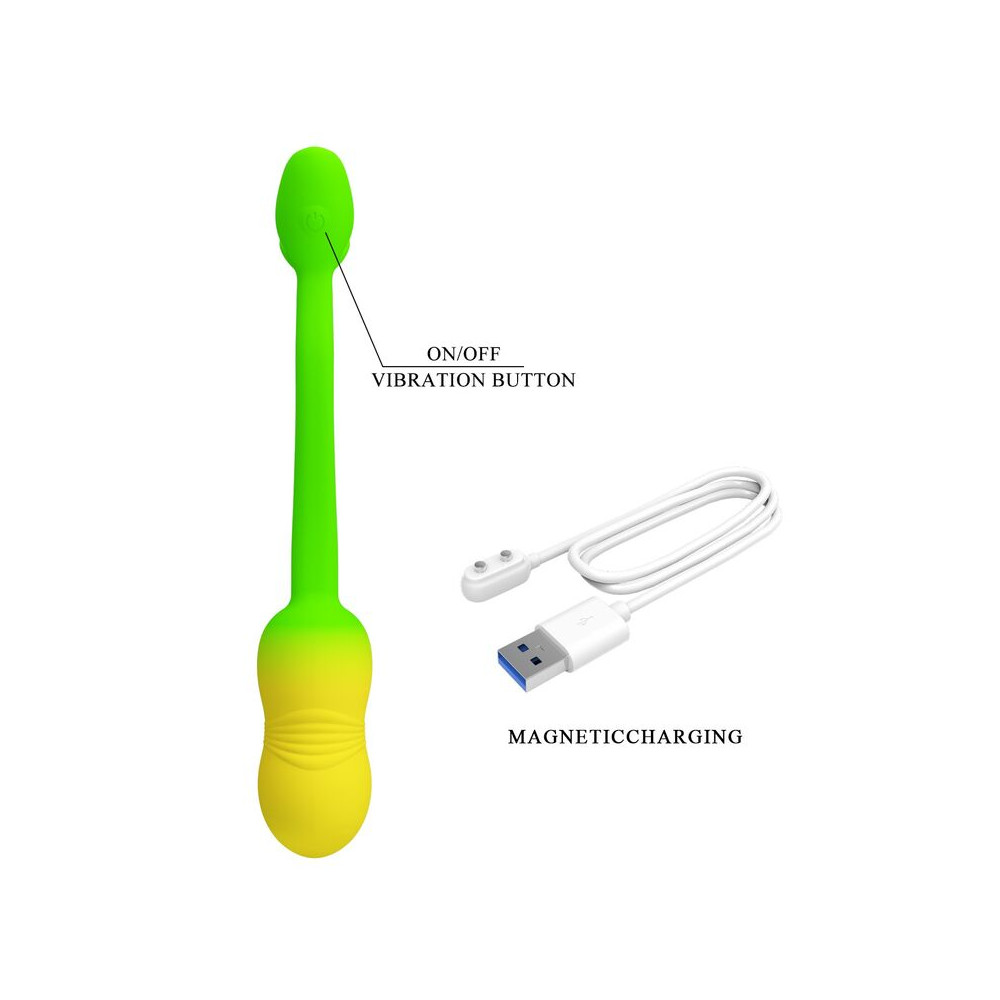 Pulsen Huevo vibrador con App Verde y Amarillo