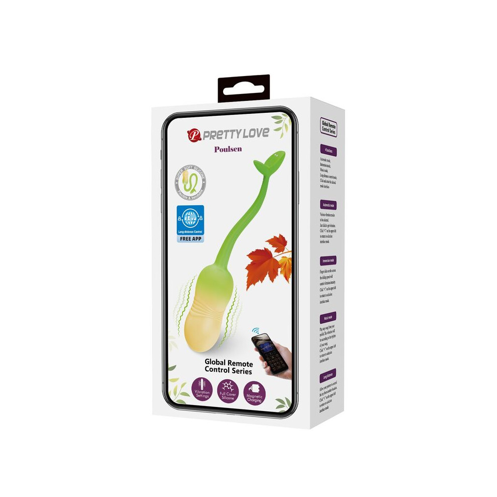Pulsen Huevo vibrador con App Verde y Amarillo