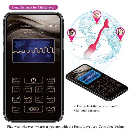Pulsen Huevo Vibrador con App Rosa