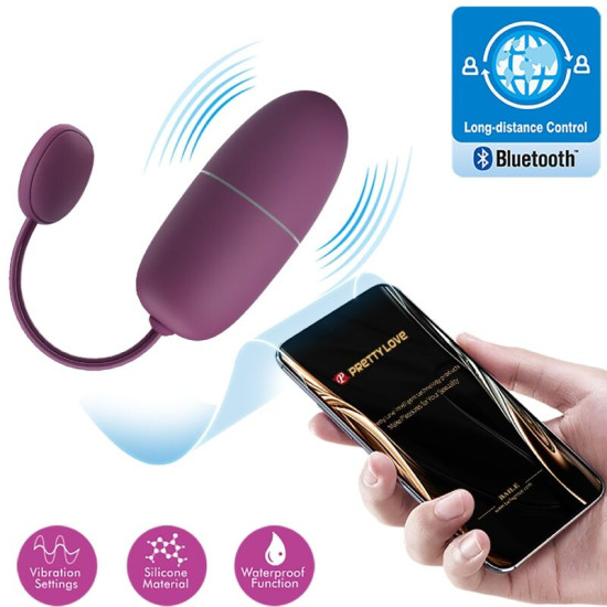 Nimph huevo vibrador con App morado