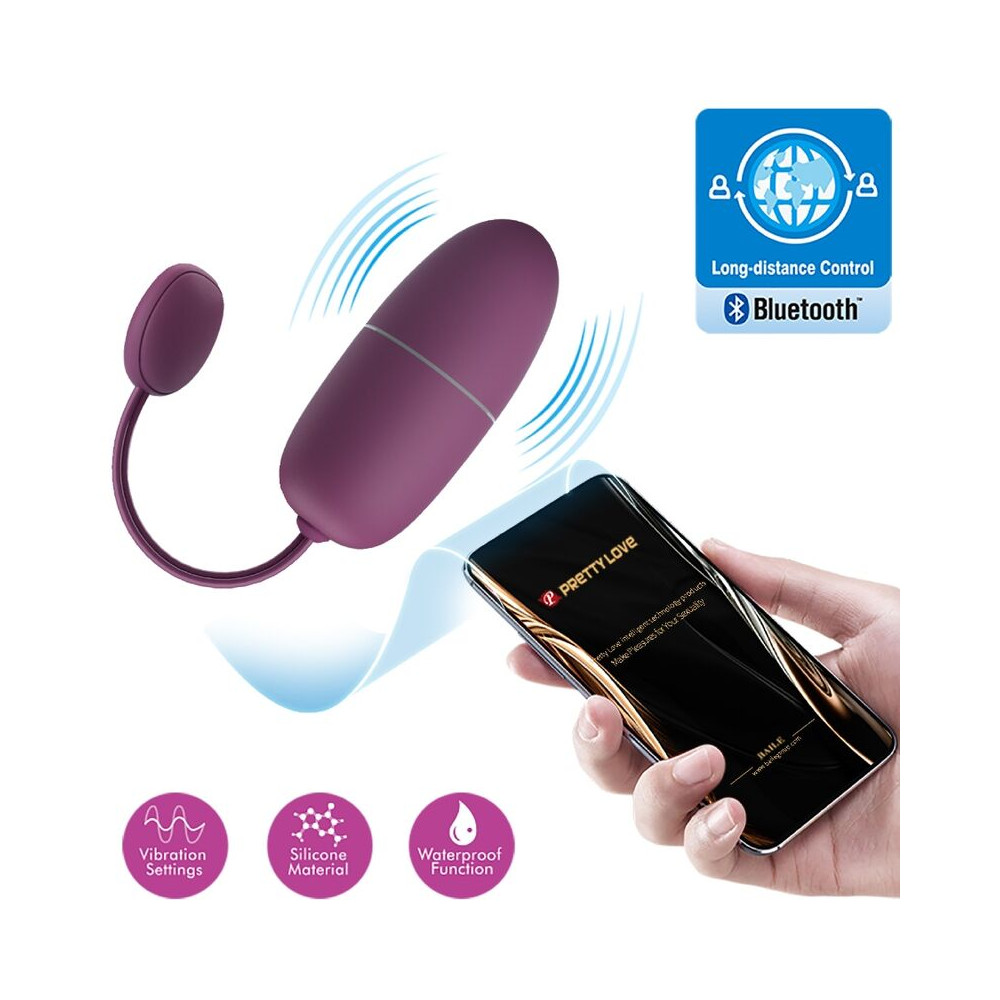 Nimph huevo vibrador con App morado