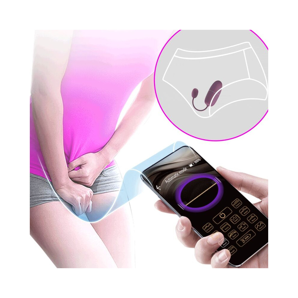 Nimph huevo vibrador con App morado