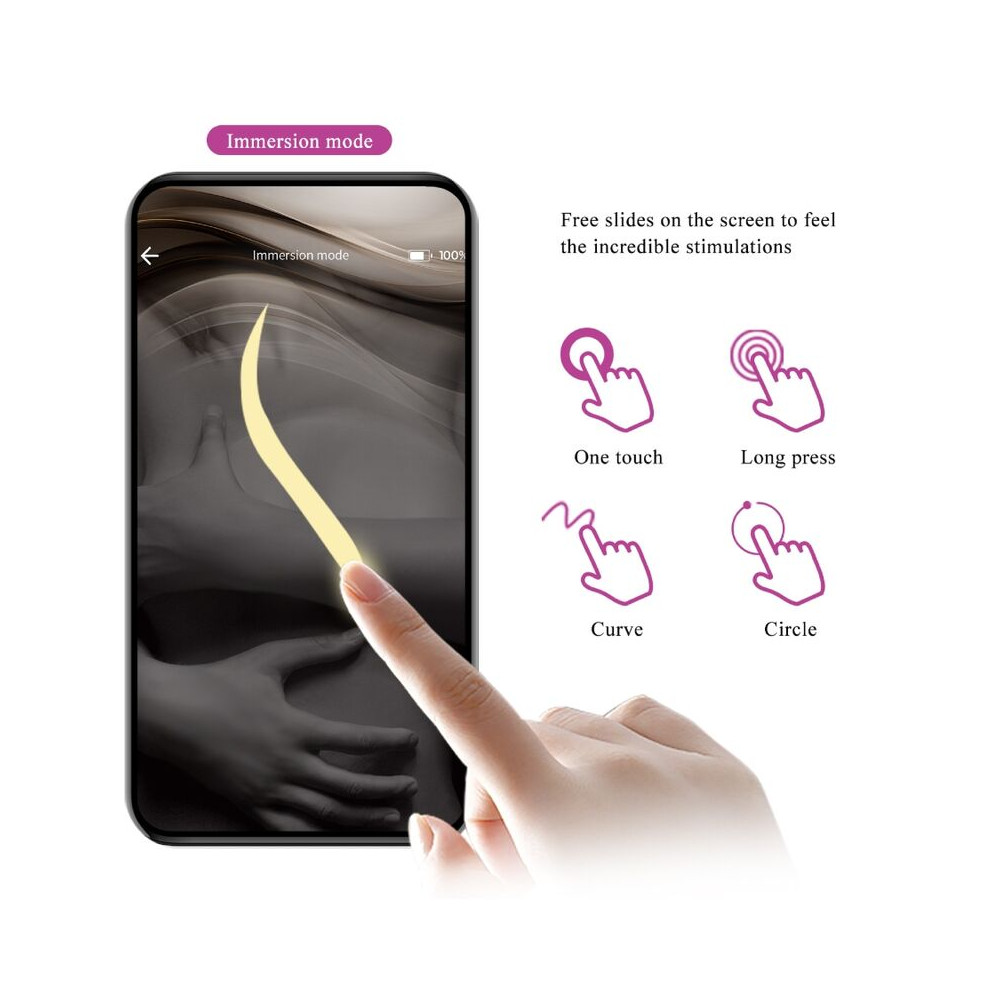 Nimph huevo vibrador con App morado