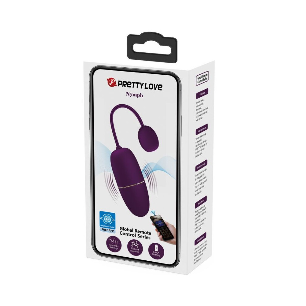 Nimph huevo vibrador con App morado
