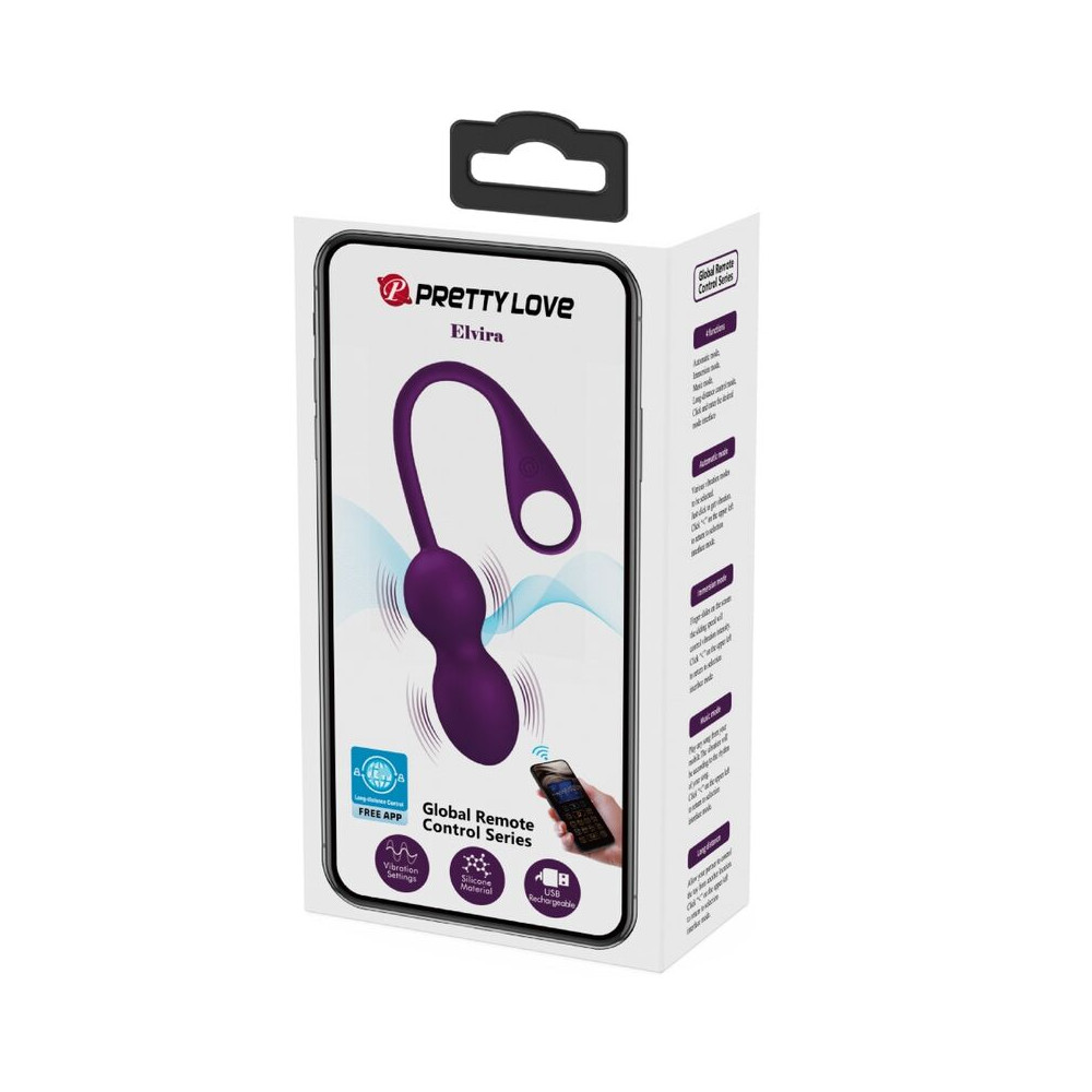 Elvira Bolas Kegel App Morado