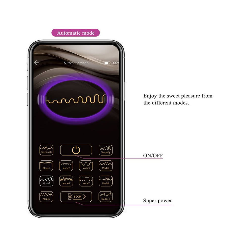 Elvira Bolas Kegel App Morado