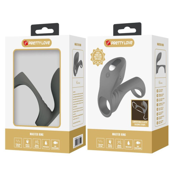 ANILLO VIBRADOR RECARGABLE CON DOBLE ESTIMULADOR
