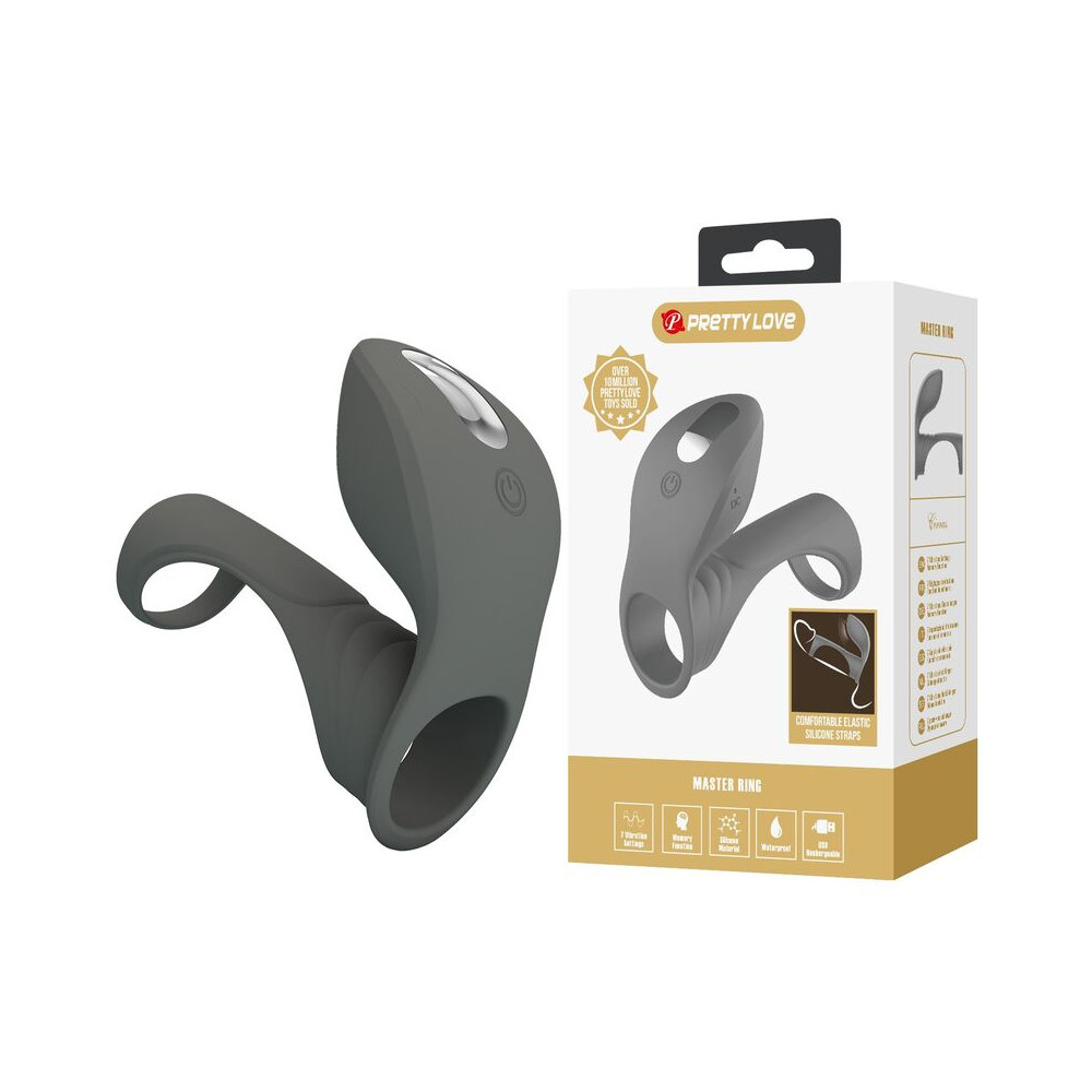 ANILLO VIBRADOR RECARGABLE CON DOBLE ESTIMULADOR