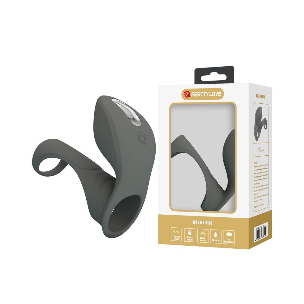 ANILLO VIBRADOR RECARGABLE CON DOBLE ESTIMULADOR