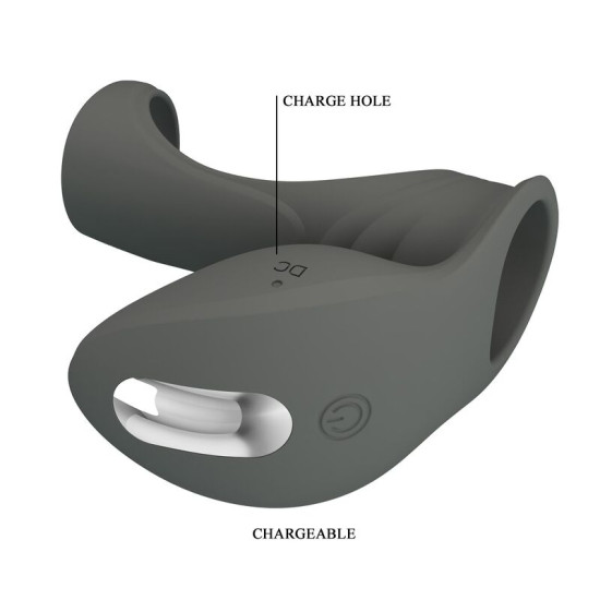 ANILLO VIBRADOR RECARGABLE CON DOBLE ESTIMULADOR